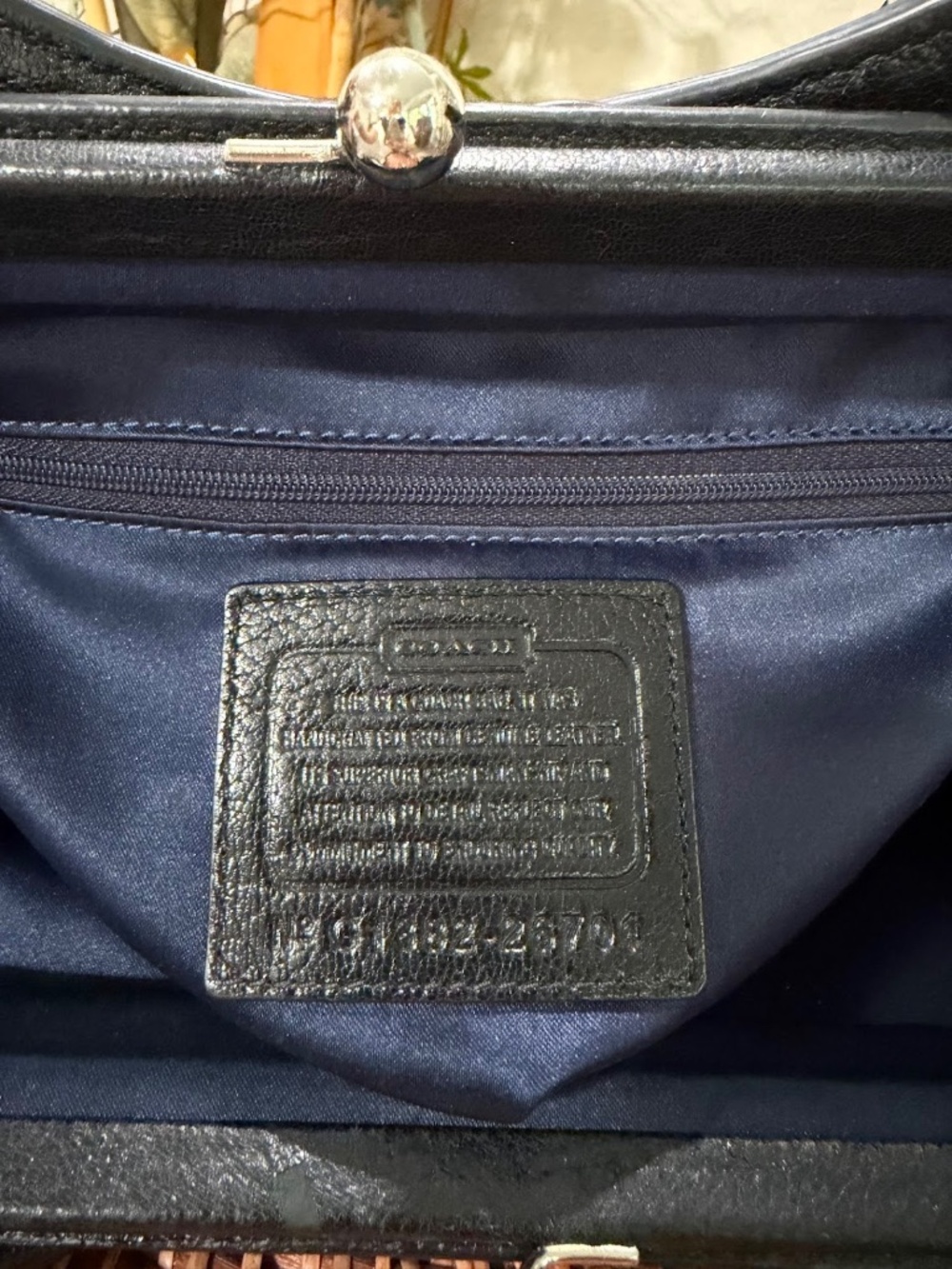 Coach Madison Black Zebra Carrie Satchel Shoulder Bag 26701 Rare - Picture 9 of 11